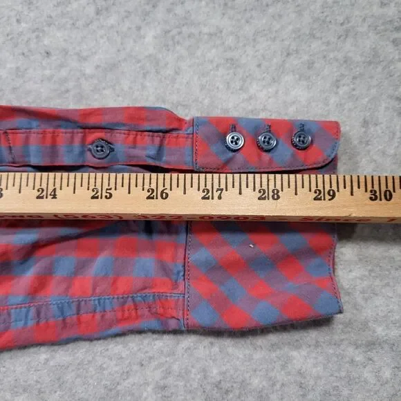 Ariat Kirby Stretch Women XL Fitted Red (Pinkish) Blue Gingham Long Sleeve Shirt - Picture 12 of 12